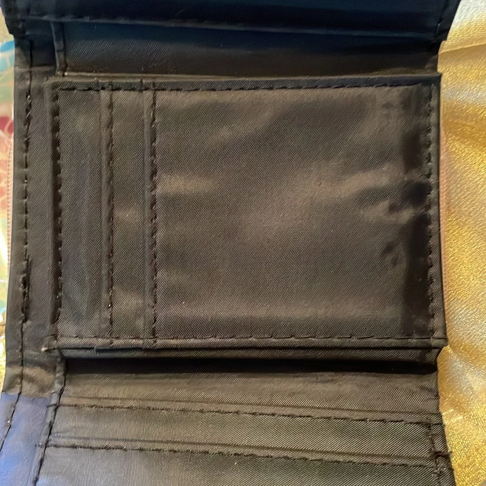 Gold metallic Mermaid Coin purse photo wallet w back zipper Excellent preowned